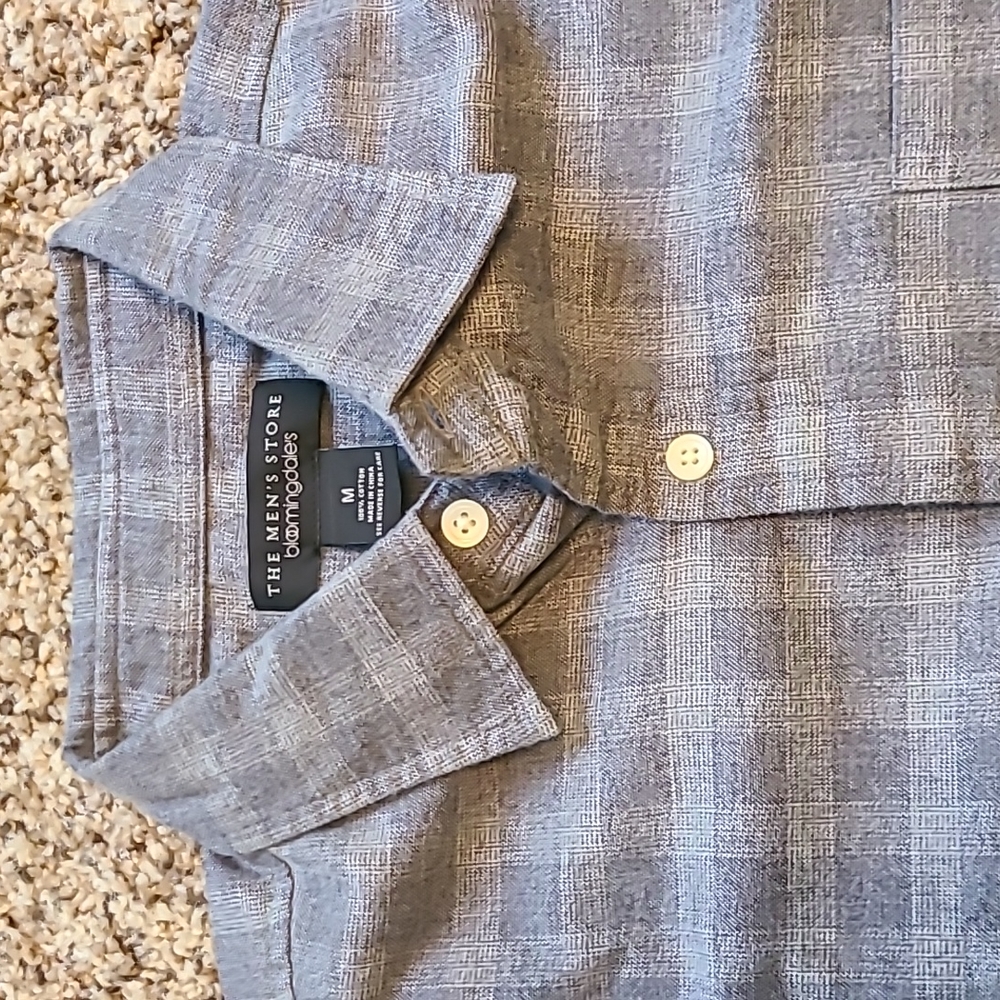 The Men's Store cotton blue-grey shirt